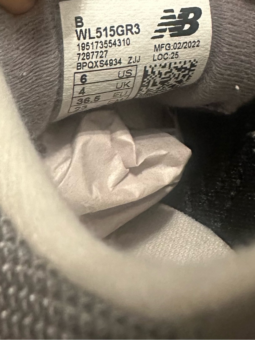 New Balance Gray and White 515 Women's Athletic Sneakers - Picture 8 of 8